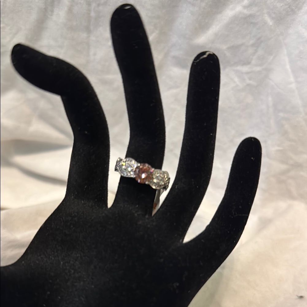 Elegant Silver And Chocolate Quartz Ring